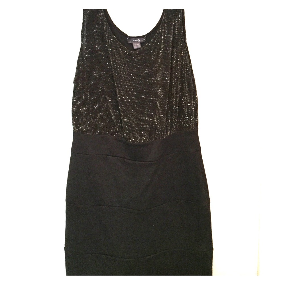 Black and gold woman’s dress